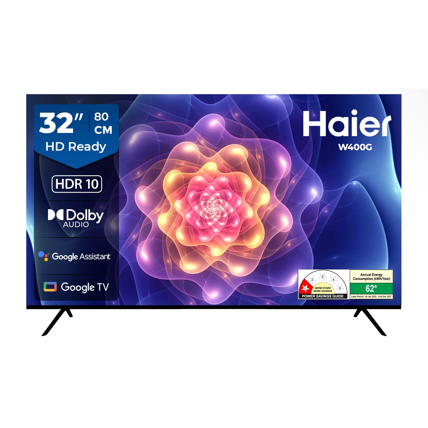 Haier 80cm 32 hd ready smart led google tv le32w400g